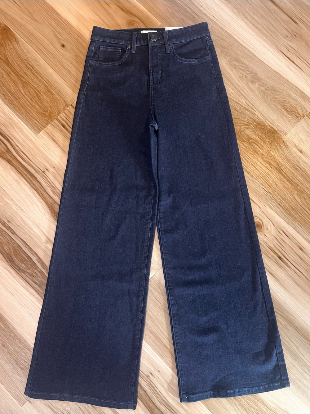 New Lauren Conrad LC Super High Rise Palazzo Wide Leg Jeans Size 6 Dark Boho Y2K